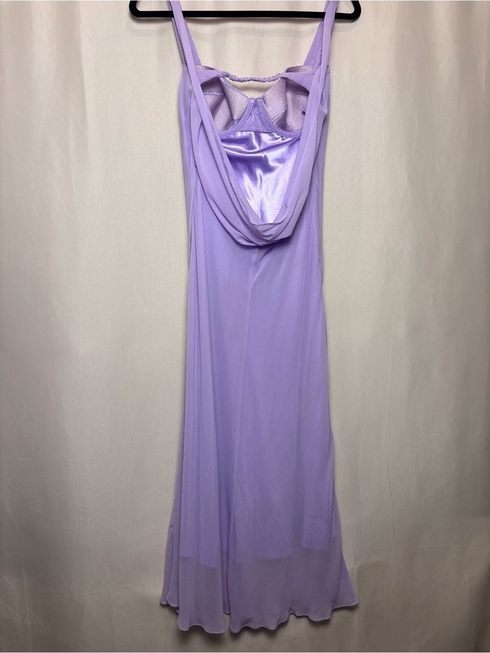 Silk Fredrick’s of Hollywood Lavender Slip Dress with Bustier Size 10 - Picture 3 of 9